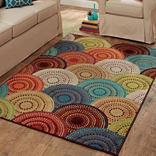 Better Homes and Gardens Bright Dotted Circles Multi 3-Piece Area Rug Set   564096936